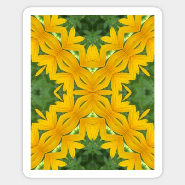 Yellow Petal Pattern Sticker by Amanda1775